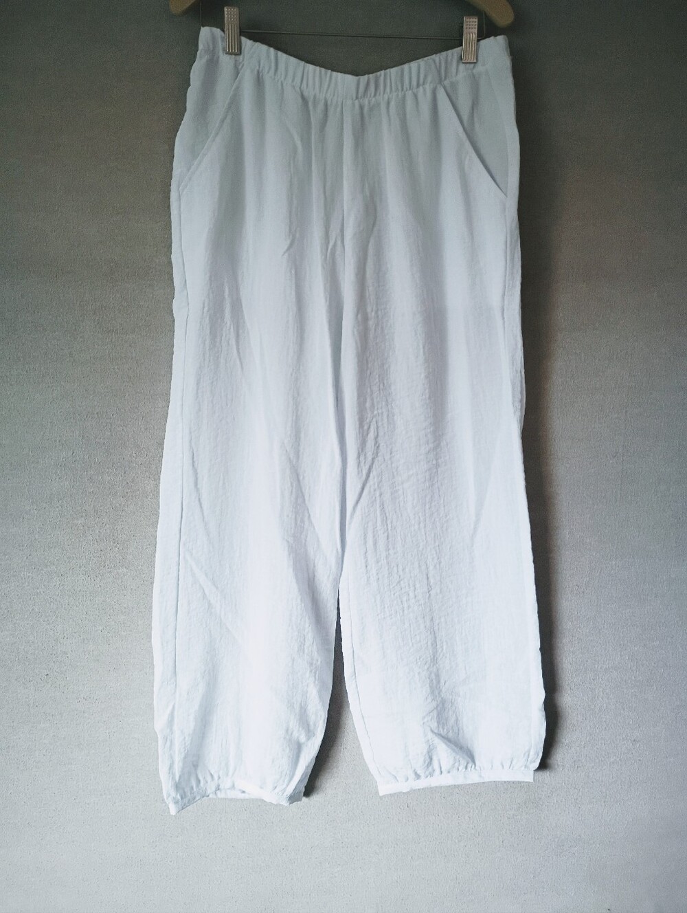 Habitat White Textured Lantern Pants NWT Size Small